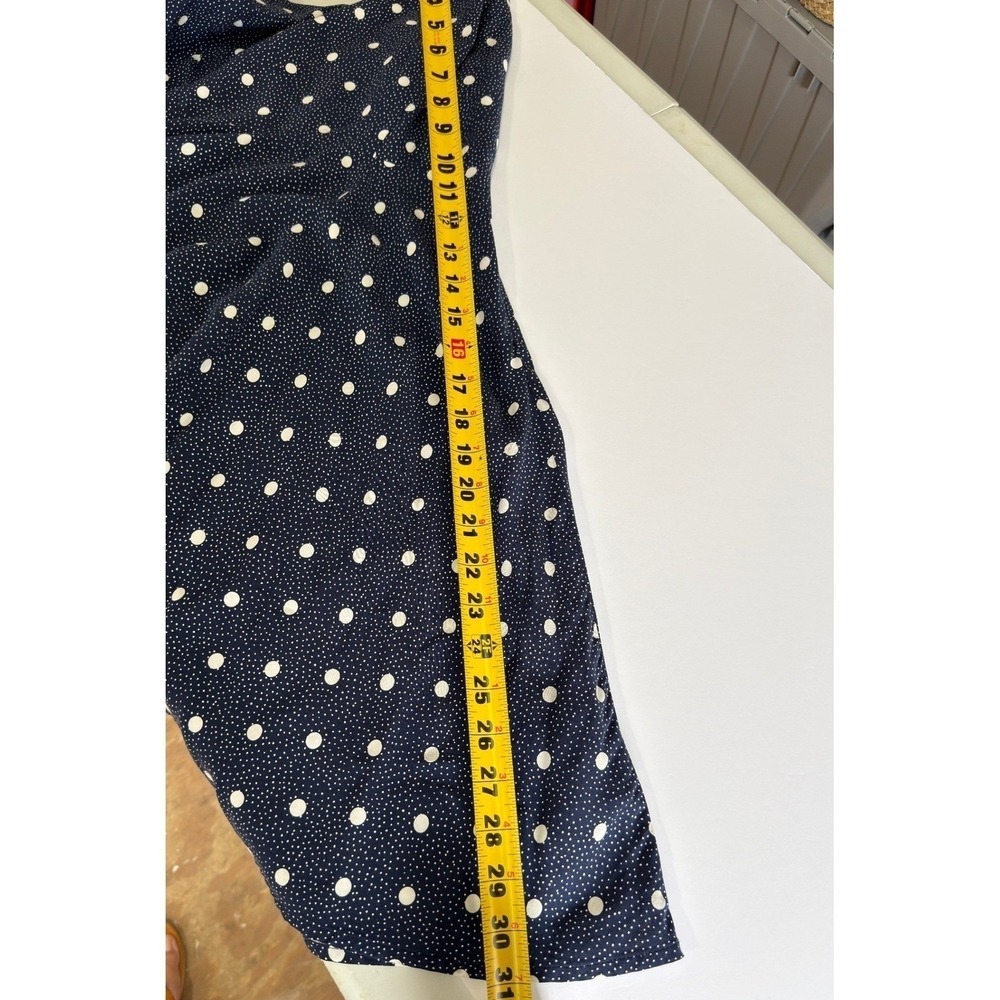 Old Navy Polka Dot Dress Womens Navy Blue Fit & Flare Sun Dress Size M - Picture 10 of 11